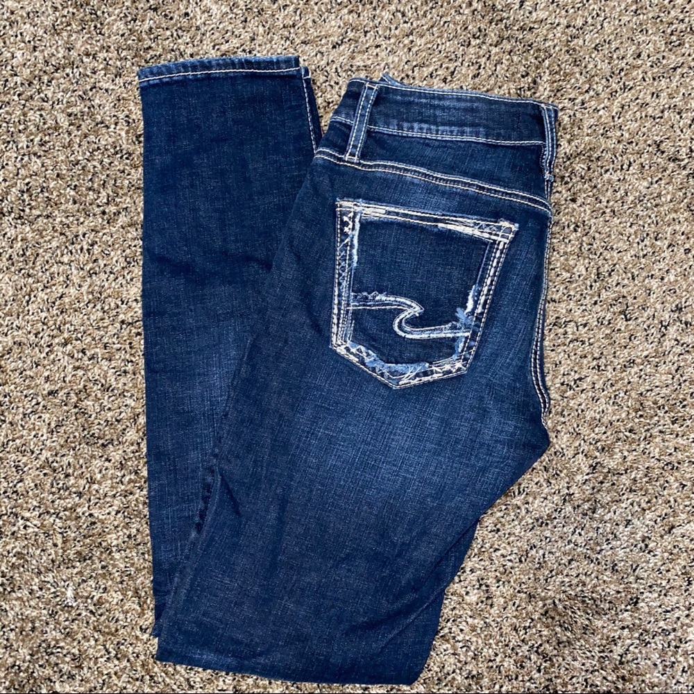 Silver Skinny Jeans